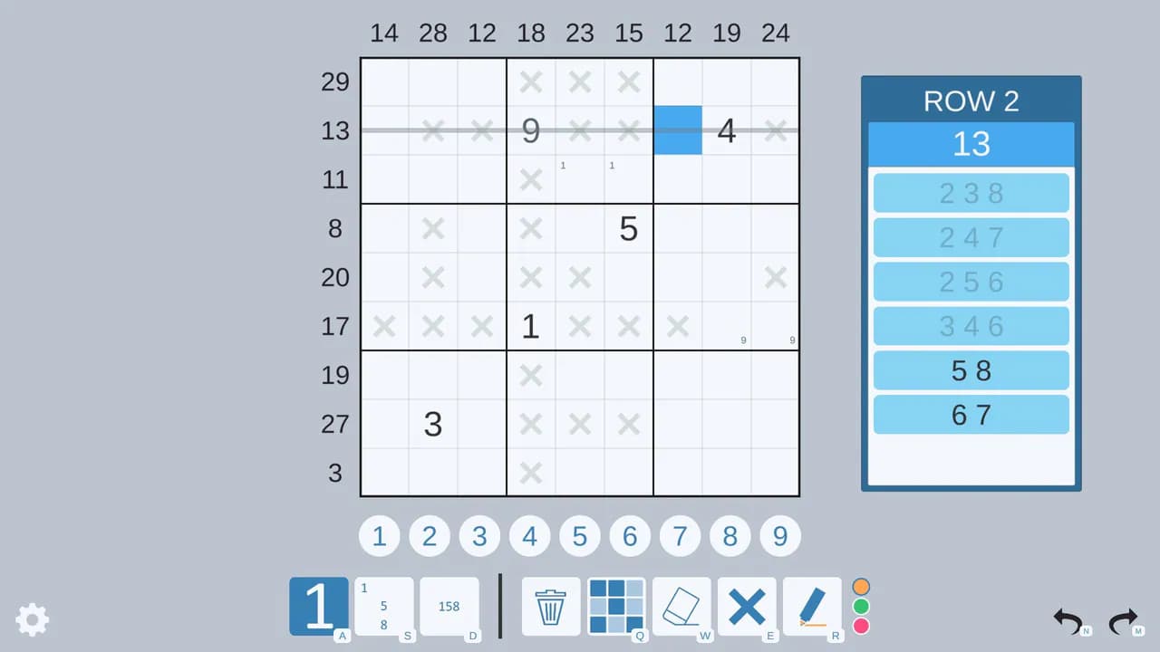 Sandwich Sudoku