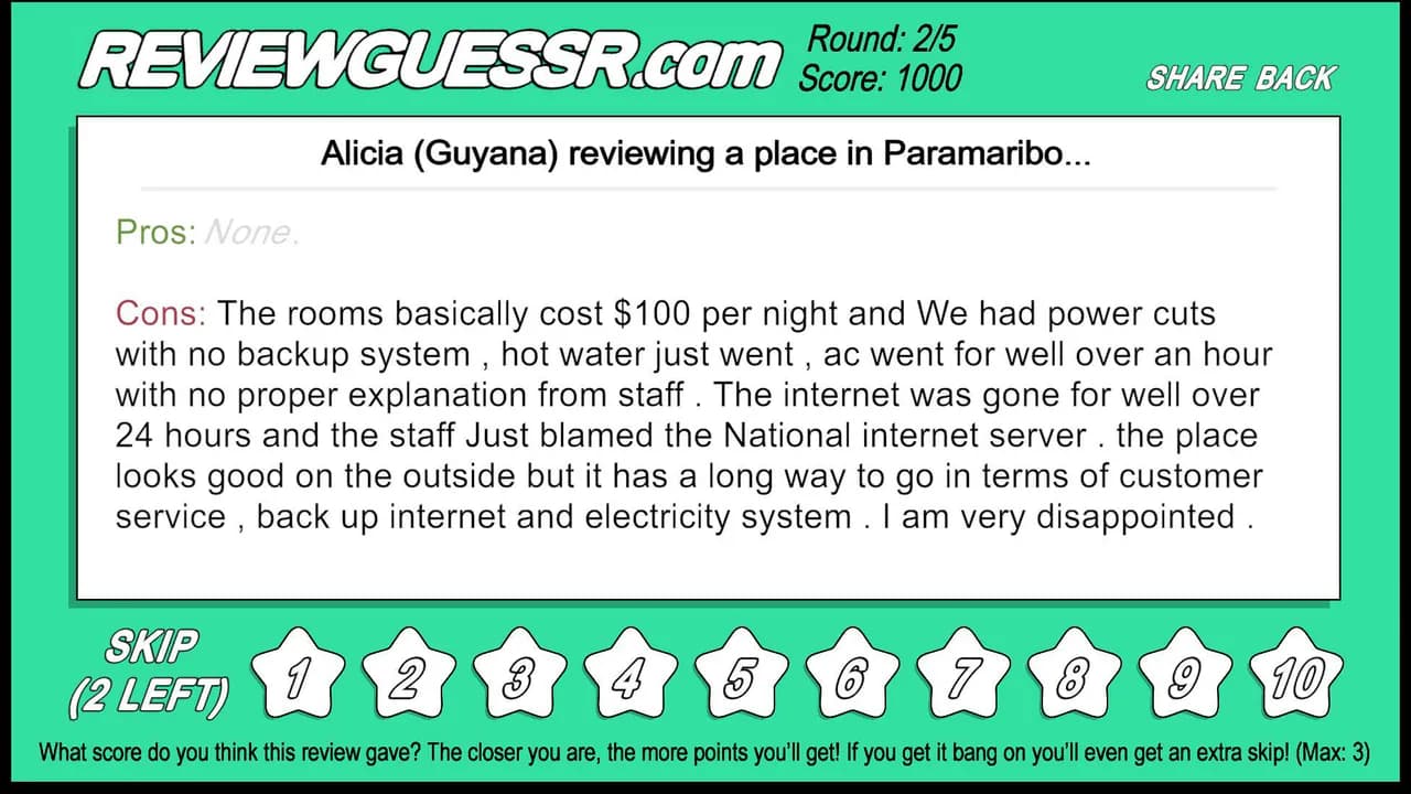 REVIEWGUESSR