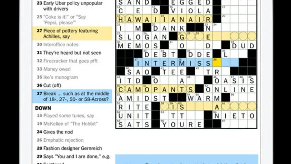 New York Times Crossword screenshot 4