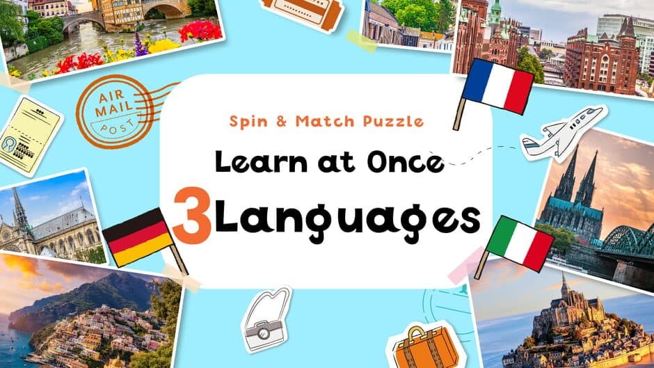 Spin & Match Puzzle Learn at Once 3 Languages screenshot 5