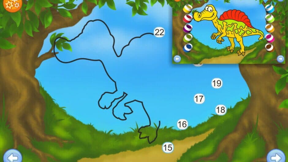 Dinosaurs - Connect the Dots and Add Colors