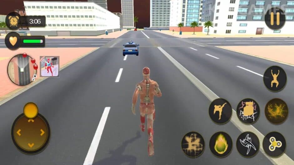 Superhero Captain Robot Flying Newyork City War screenshot 2