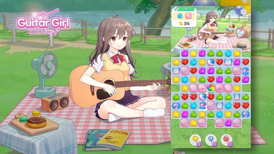 Guitar Girl Match 3 screenshot 2