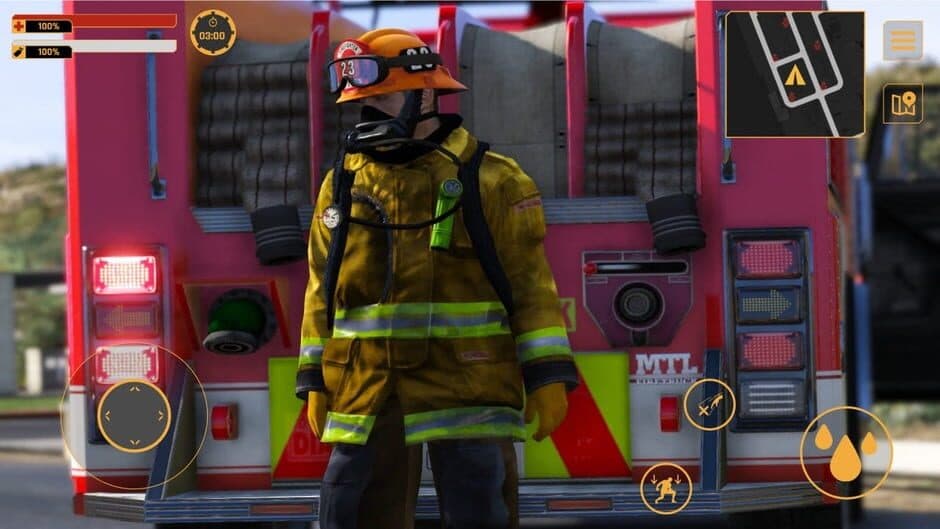 Firefighter: Car Fire Truck Sim Driving 2022 Simulator screenshot 2