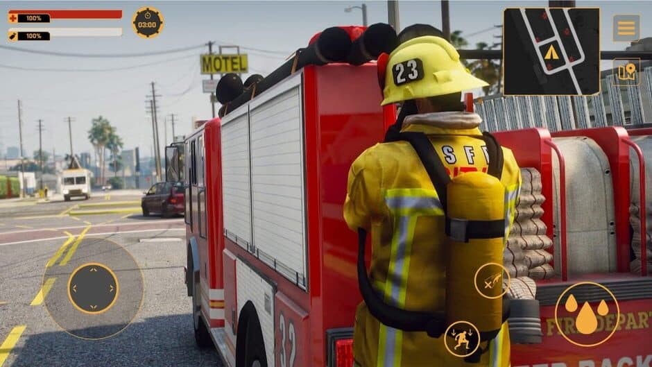 Firefighter: Car Fire Truck Sim Driving 2022 Simulator screenshot 3