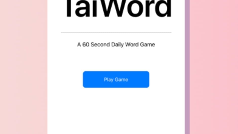 TaiWord: A Daily Word Game screenshot 2