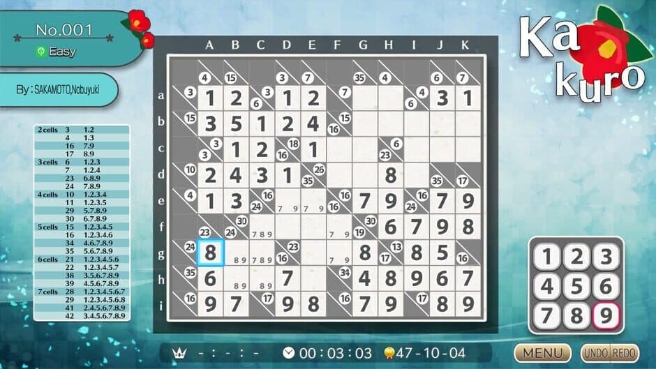 Puzzle by Nikoli S Kakuro screenshot 6