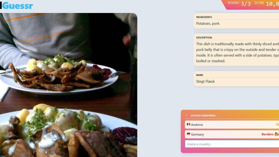 Foodguessr screenshot 4