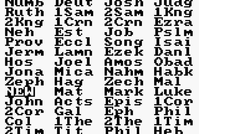 King James Bible for Use on Game Boy screenshot 2
