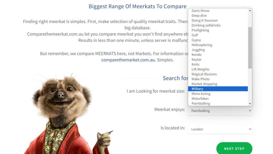 Compare the Meerkat screenshot 2