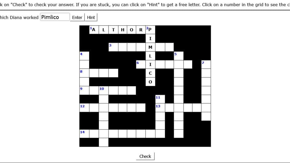 Princess Diana Crosswords No.1