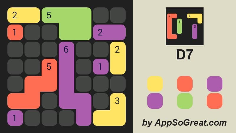 D7: pack the colored Dominoes per 7