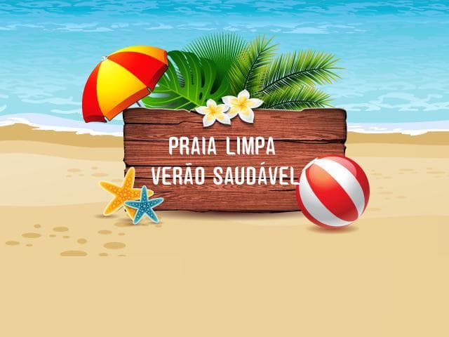 Praia limpa, verao saudavel