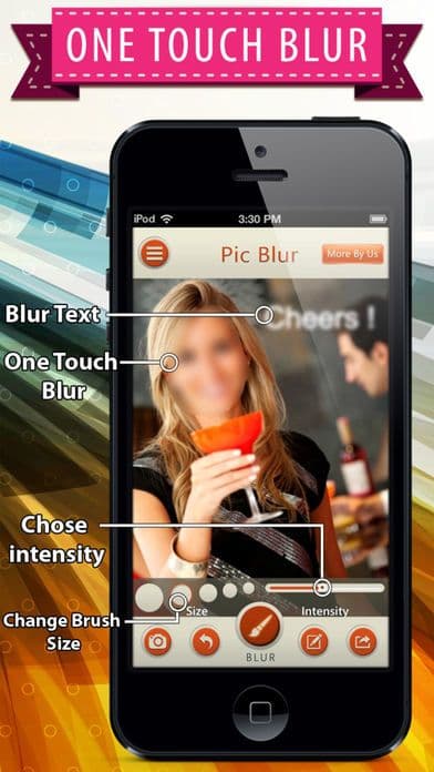 Picture Blur - Hide face, wipe skin, erase pimple from portrait, intensity adjusting. Share on facebook, instagram and Photoshop for likes screenshot 5