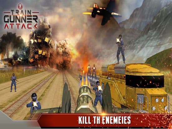 Train Gunner Gunship Attack 2017 screenshot 3