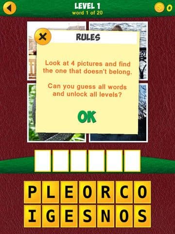 4 Pics: Find the odd word II screenshot 3