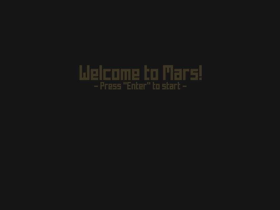Welcome to Mars!