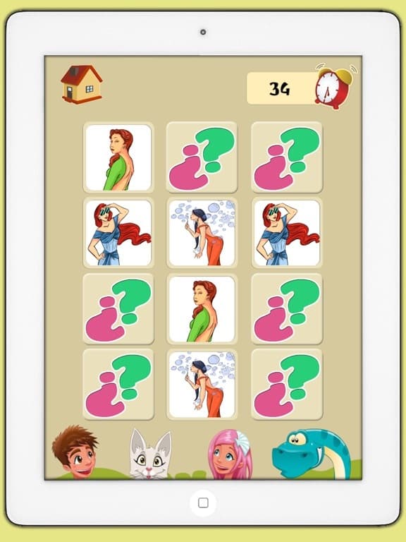 Memory game of top models - Games for brain training for children and adults