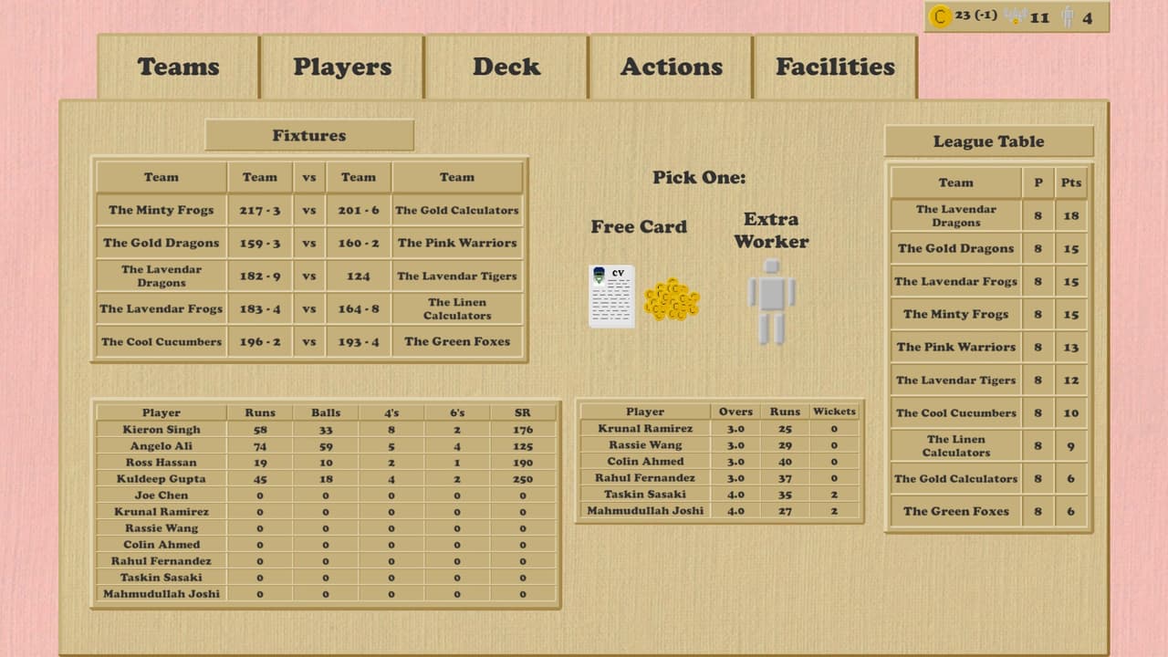 Cool Cucumber Cricket Manager screenshot 2