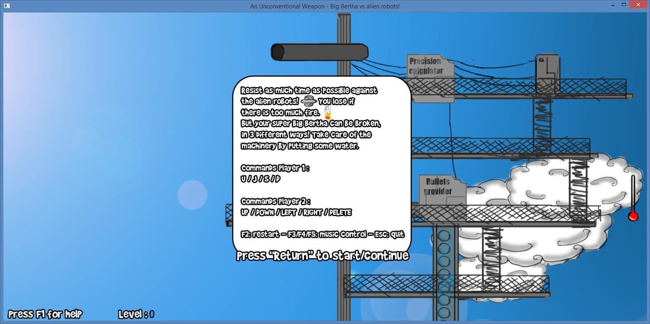 Big Bertha vs alien robots! screenshot 2