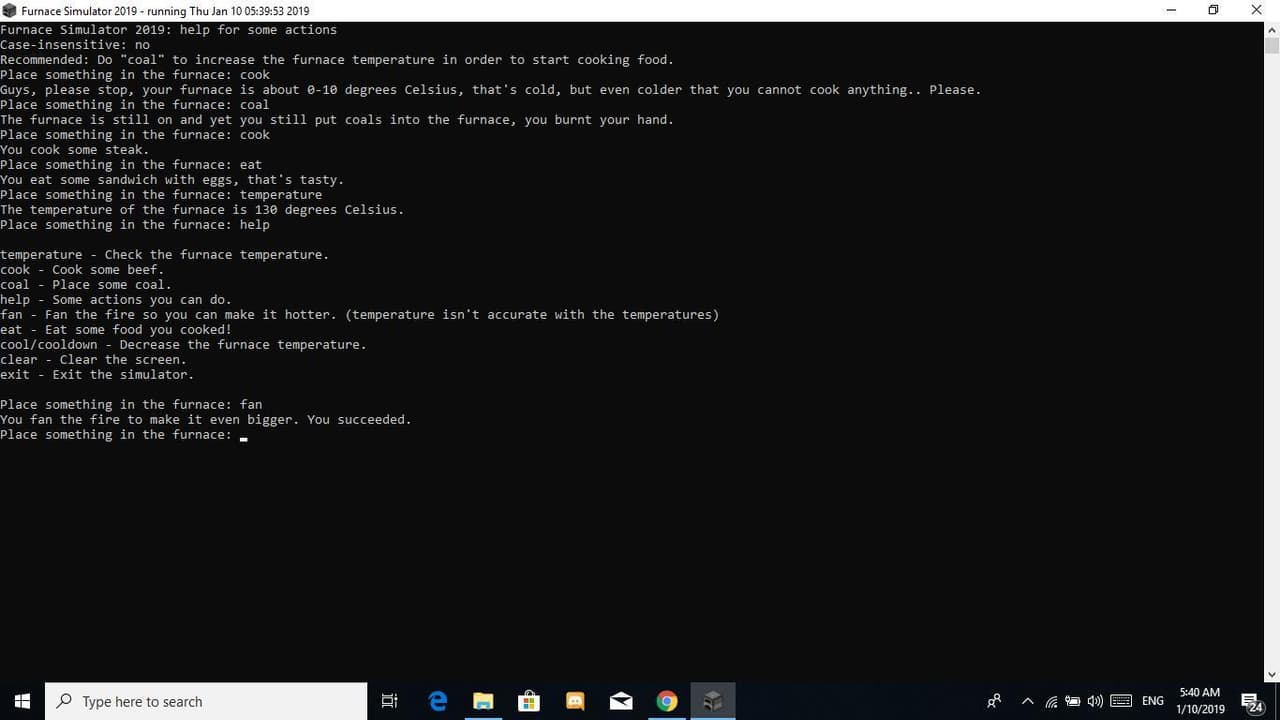 Furnace Simulator 2019