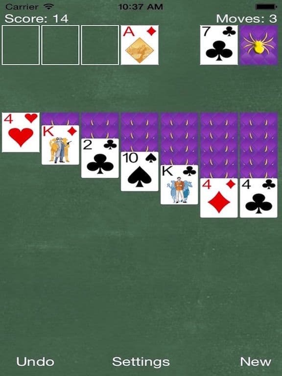 250 Spider Solitaire Spiderette Square Card Ace Blitz Classic Pro screenshot 3