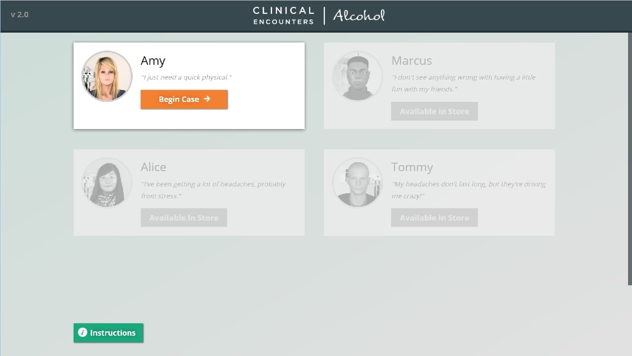 Clinical Encounters Alcohol: Amy screenshot 3