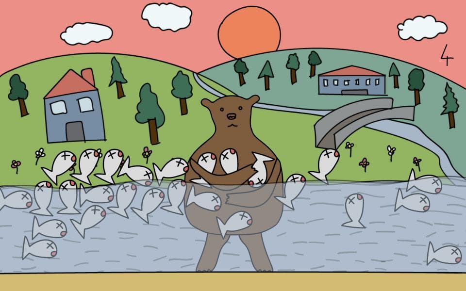 Emotional Bear Crying River