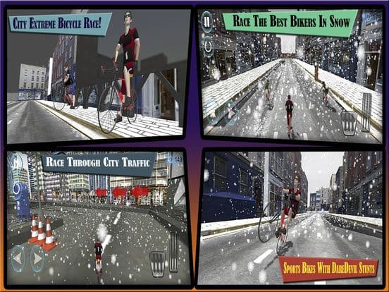 Real Crazy Bicycle Race: Extreme Traffic Ride screenshot 2