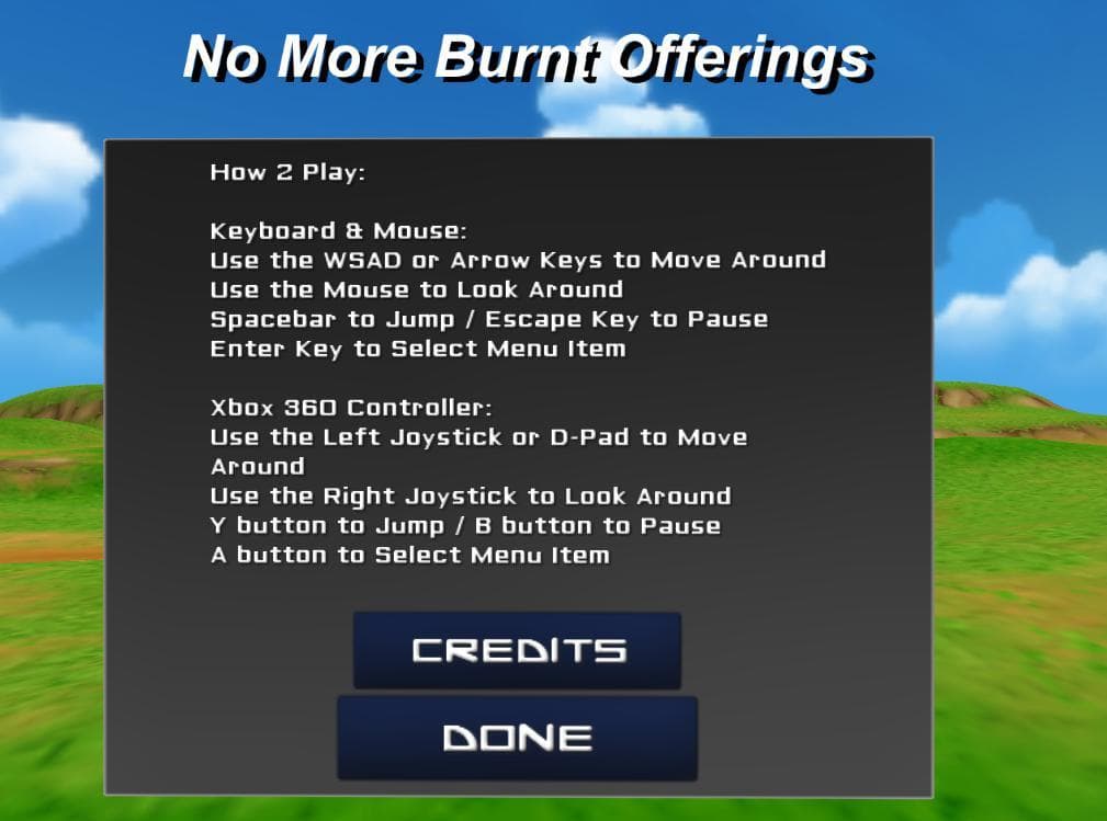 No More Burnt Offereings