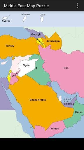 Middle East Map Puzzle screenshot 2