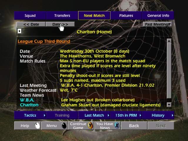 Championship Manager: Season 02/03 screenshot 2
