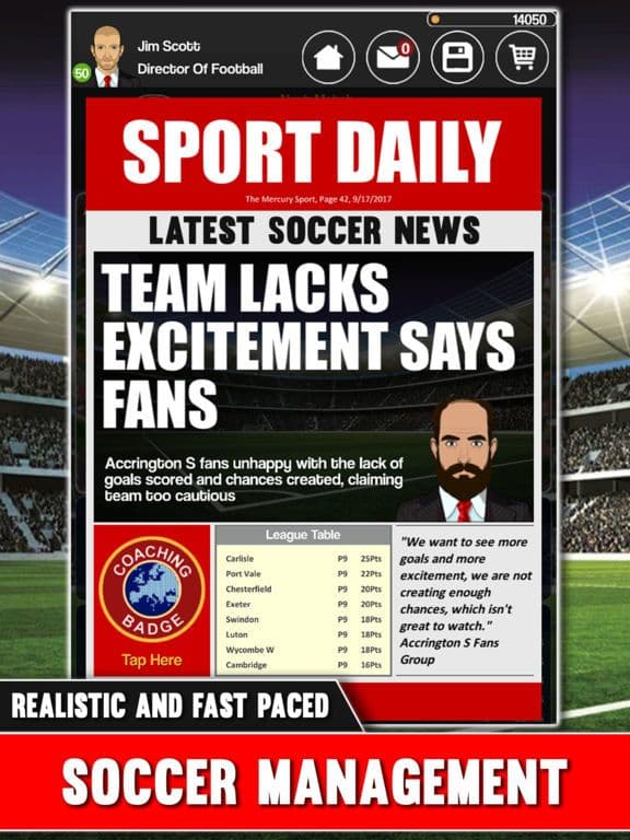 Club Soccer Director 2018 screenshot 2