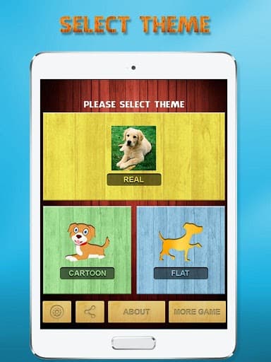 Animals memory matching game