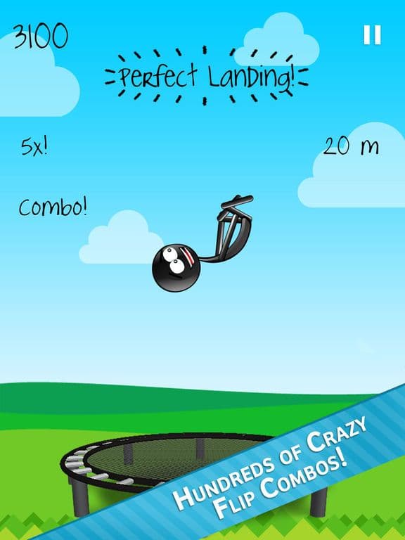 Stickman Trampoline PRO - Extreme Flip Action! screenshot 6
