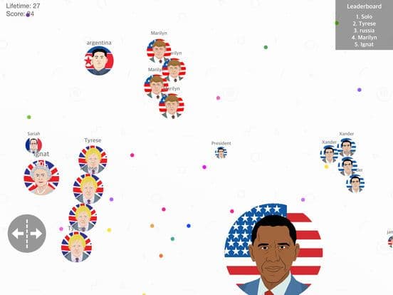 Presidents War: Eat Dot Game - multiplayer cell eater in paradise hocus