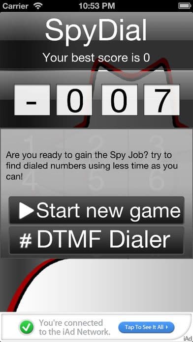 Spy: Play as Secret Agent Recovering DTMF Tones