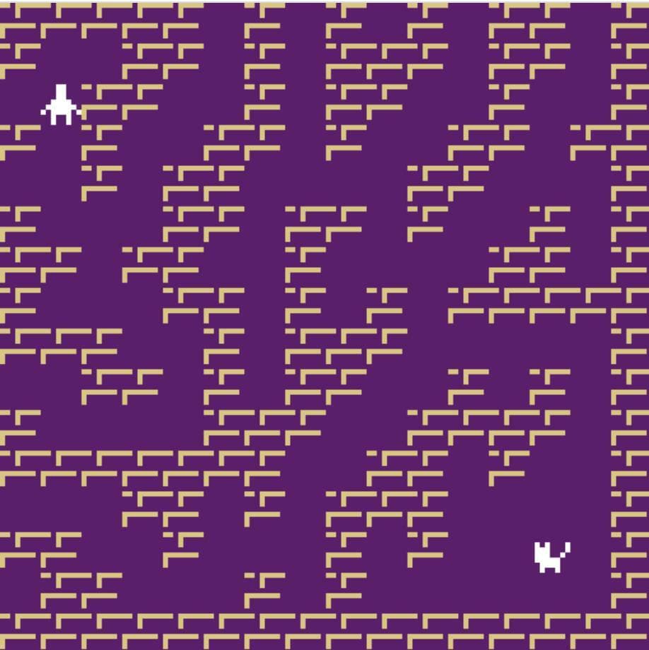Procedurally generated 2x2 Bitsy maze