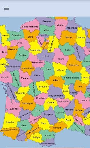 France Departments Map Puzzle screenshot 2