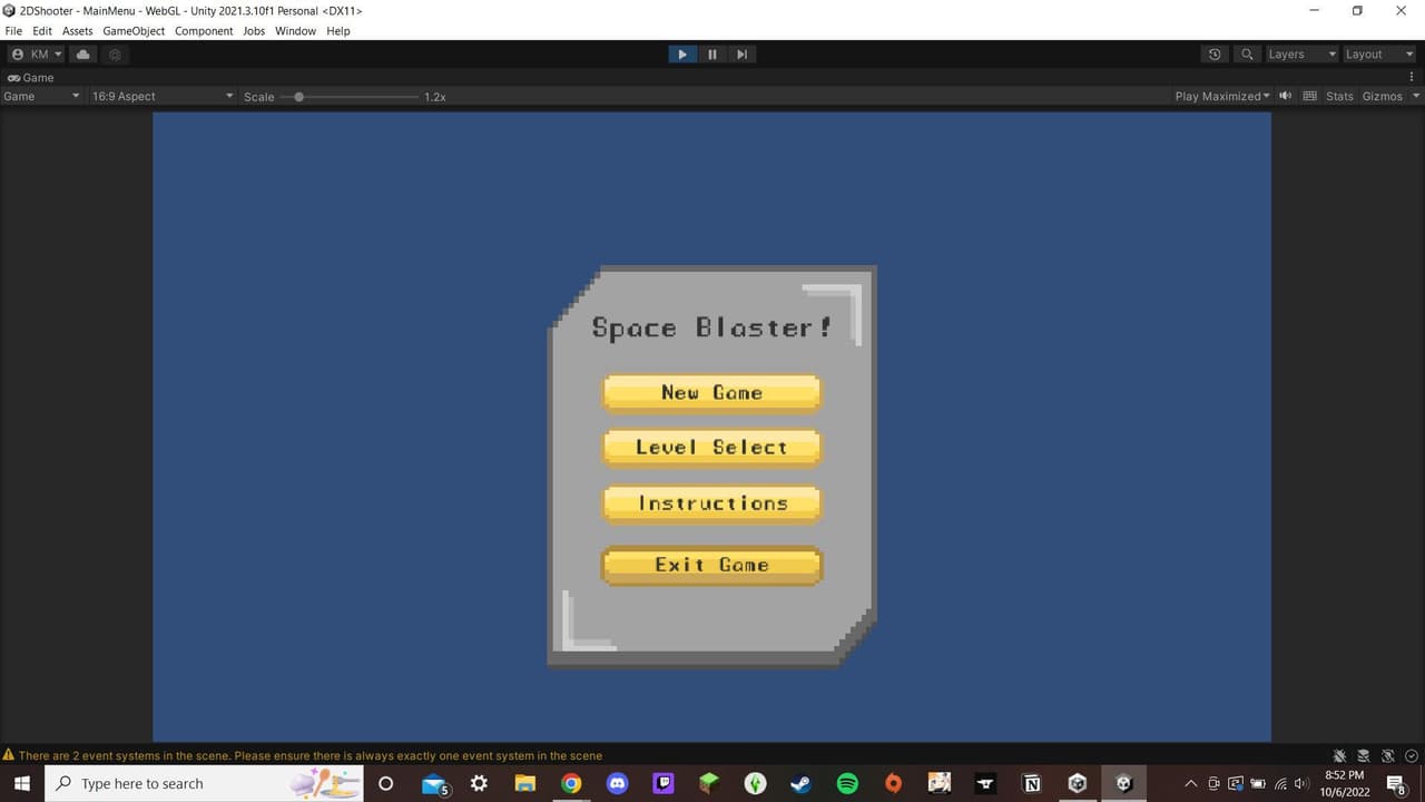 2D Shooter Tutorial (kristinamalkowski) screenshot 3
