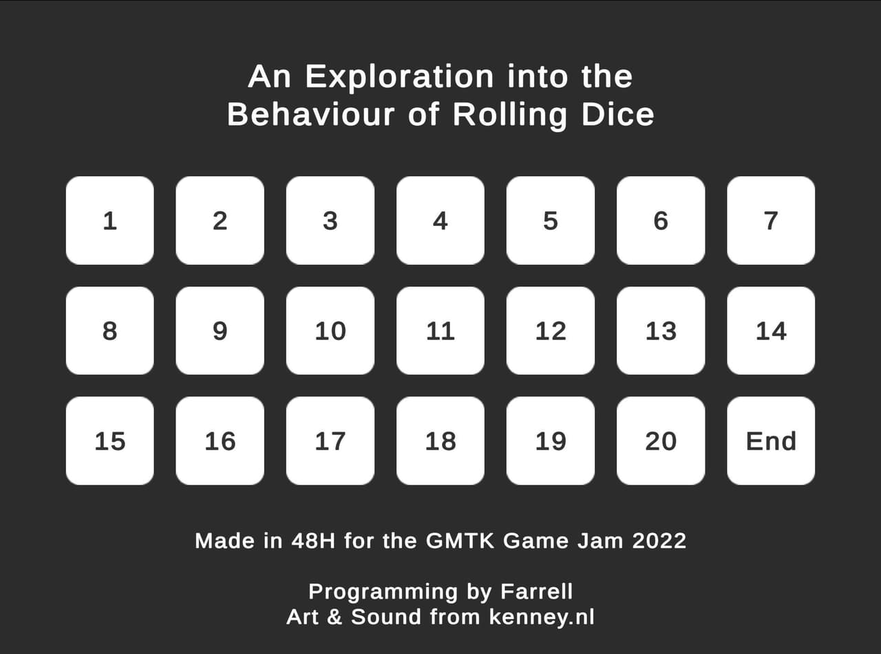 An Exploration into the Behaviour of Rolling Dice screenshot 2
