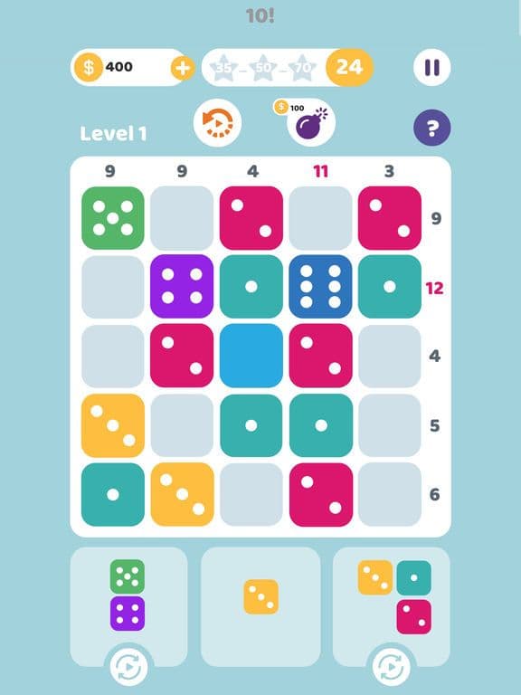10! Dice - Fun Math Puzzle screenshot 2