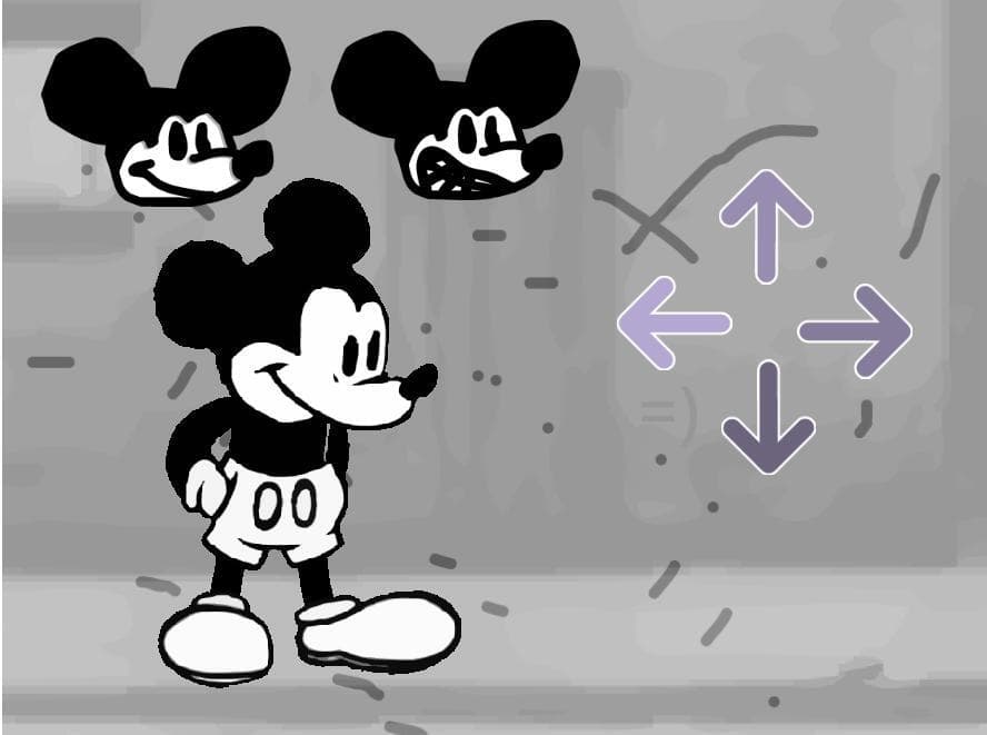 FNF- mickey mouse test (mobile support) creepypasta screenshot 3