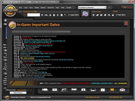 Draft Day Sports: Pro Basketball 2 screenshot 3
