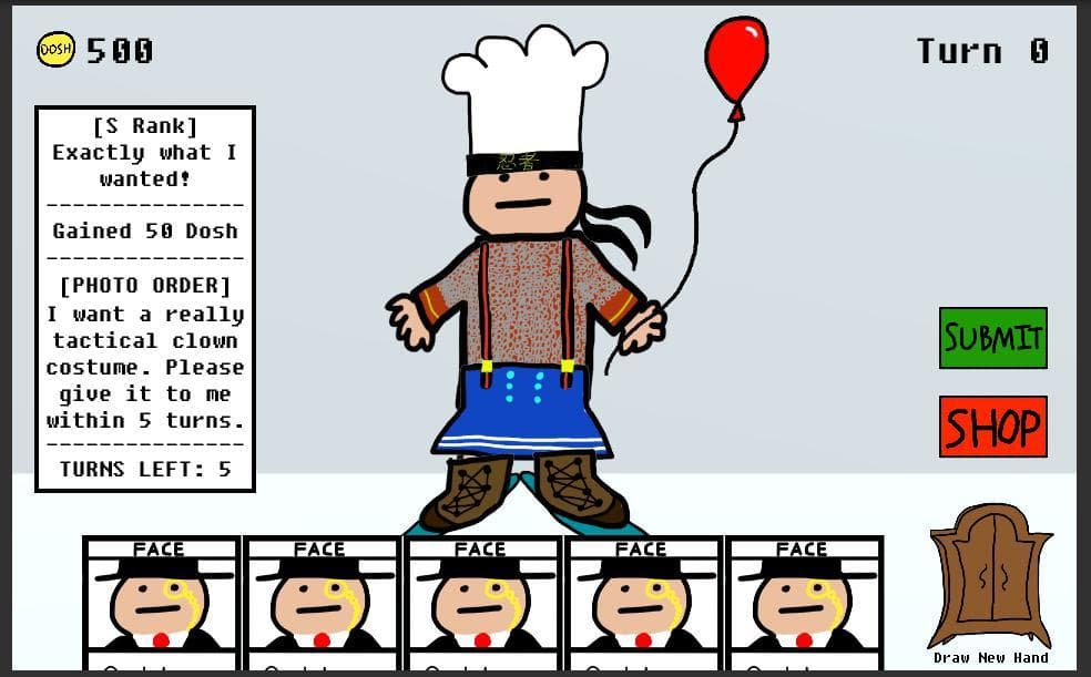 Decked Out, a Deckbuilding Dress Up Game