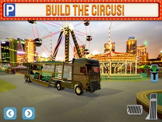 Amusement Park Fair Ground Circus Trucker Parking Simulator screenshot 3