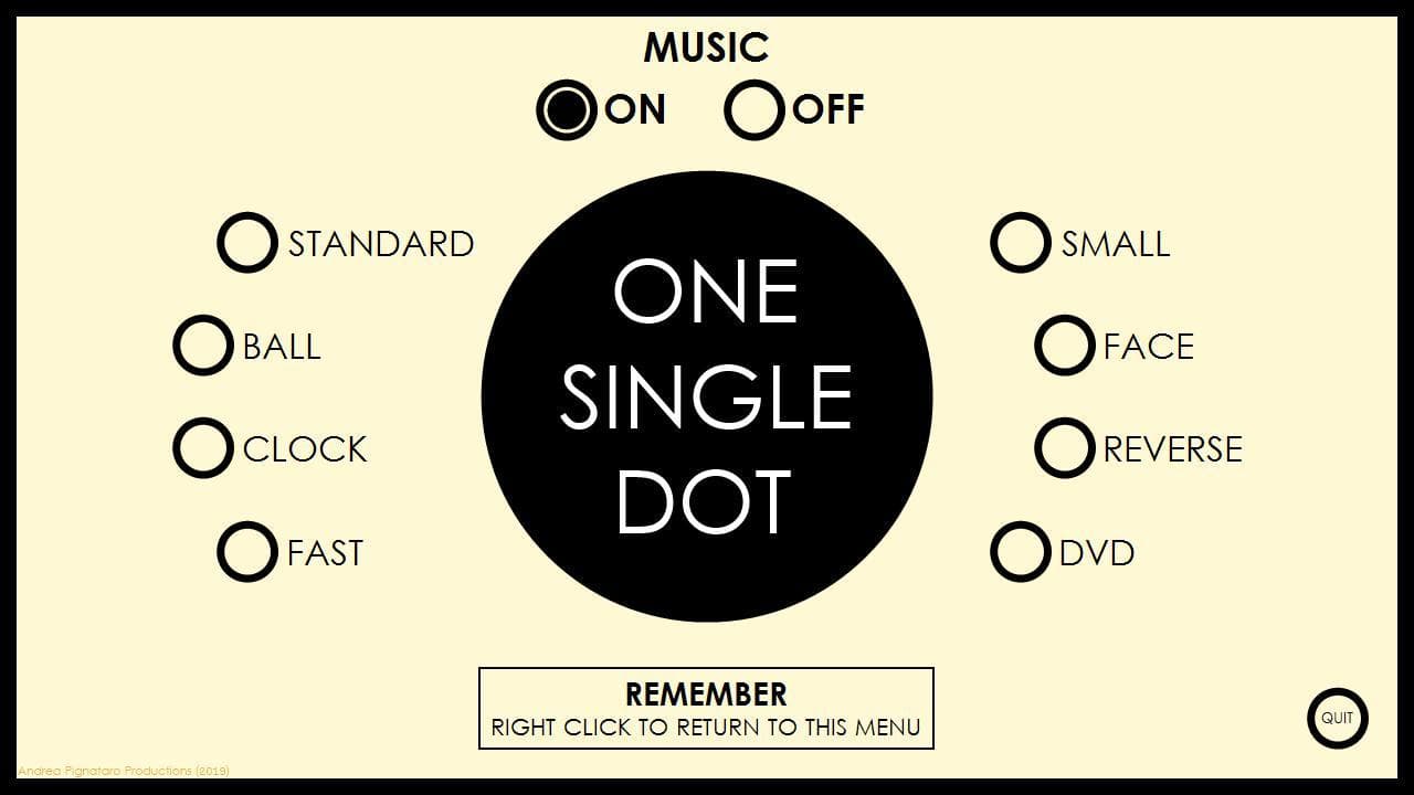 ONE SINGLE DOT