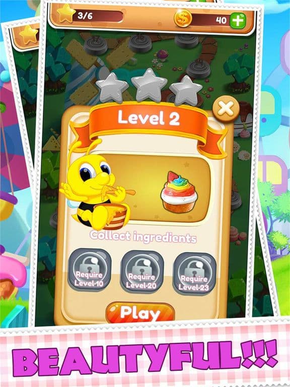Sweet Yummy And Cookie Dessert Match 3 Puzzle