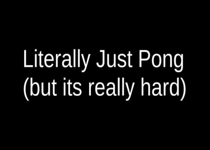 Literally Just Pong (But Its Really Hard)
