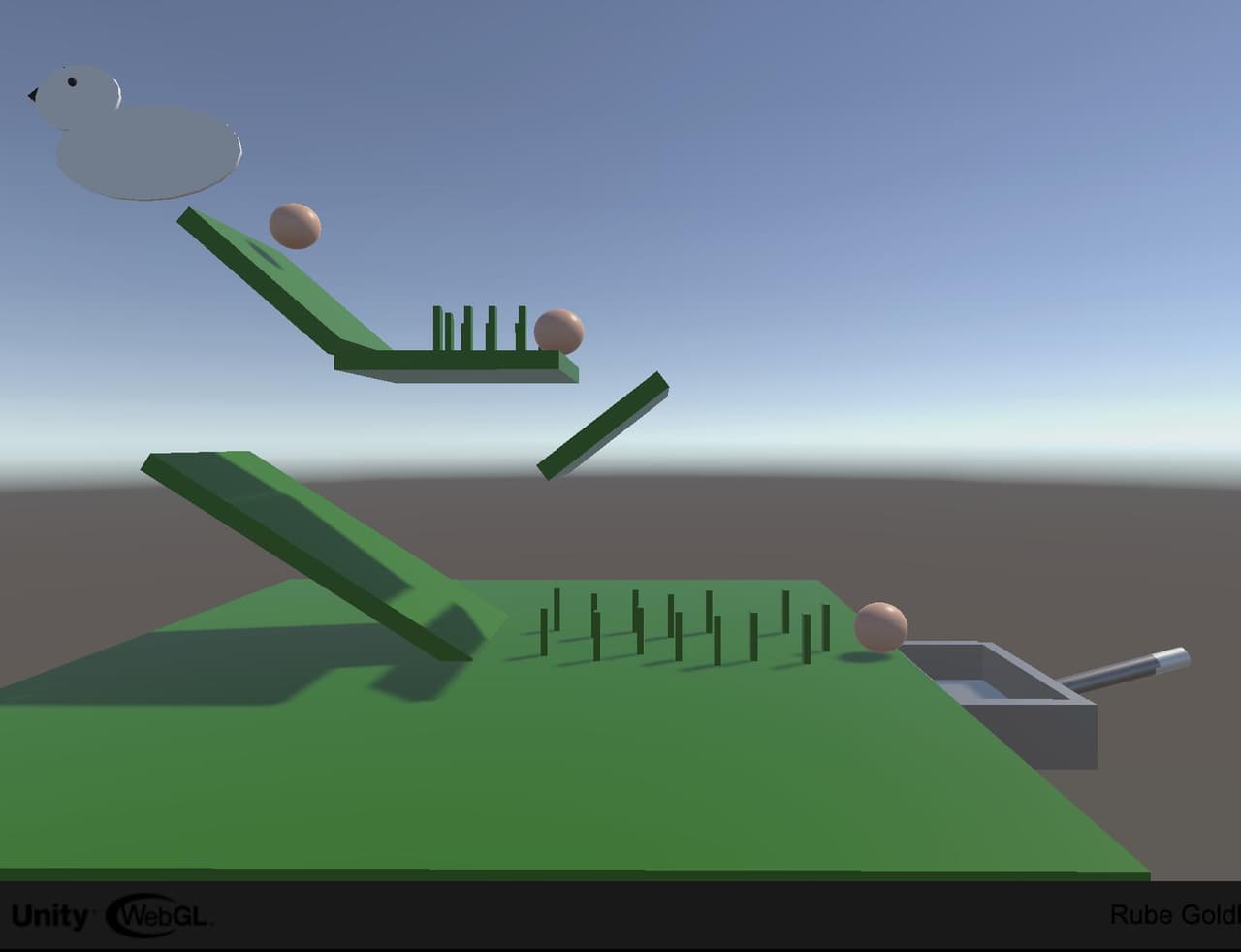 Chicken-to-Pan Rube Goldberg